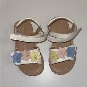 Kids Floral Sandals with Adjustable Strap